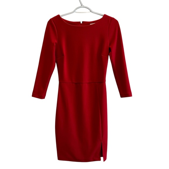 Dynamite Red Dress Front Slit Size XSmall - Picture 1 of 5